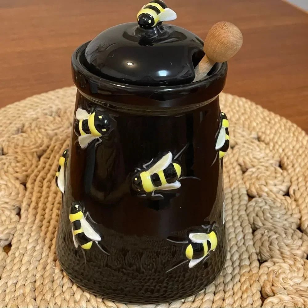 NWOB Vintage Department 56 Rare Bumble Bee Series "HONEY POT BUZZ" Black Yellow